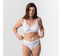 erlich textil Gertrud String mit Spitze aus Bio-Baumwolle, made in Europe weiß 48