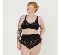 erlich textil Hermine Taillenslip mit Spitze aus Q-Nova, made in Europe Schwarz 34