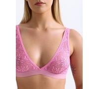 erlich textil Iconic Lace bügelloser Plunge BH mit Spitze aus abbaubarem Polyamid, made in Europe bubblegum 46