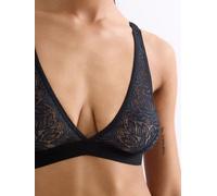erlich textil Iconic Lace Plunge BH für Frauen aus Polyamid (teilw. abbaubar) in schatten schwarz 44