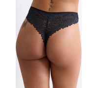 erlich textil Iconic Lace High Waist Brazil String für Frauen aus Polyamid (teilw. abbaubar) in schatten schwarz 34