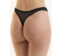 erlich textil Iconic Mesh String mit Spitze aus reycyeltem Polyamid, made in Europe schwarz 38