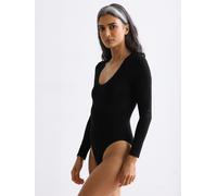 erlich textil Light Touch Langarm Body für Frauen aus TENCEL™ Lyocell in schwarz 42