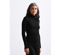 erlich textil Light Touch Rollkragen Langarmshirt für Frauen aus TENCEL™ Lyocell in schwarz 34