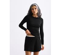 erlich textil Light Touch schmales Langarmshirt für Frauen aus TENCEL™ Lyocell in schwarz 44