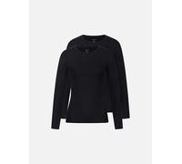 erlich textil Light Touch schmales Langarmshirt im 2er Pack für Frauen aus TENCEL™ Lyocell in schwarz 36
