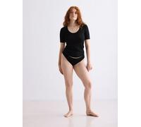 erlich textil Light Touch tiefausgeschnittenes T-Shirt für Frauen aus TENCEL™ Lyocell in schwarz 38