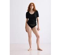 erlich textil Light Touch tiefausgeschnittenes T-Shirt für Frauen aus TENCEL™ Lyocell in schwarz 40