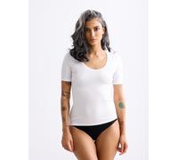 erlich textil Light Touch tiefausgeschnittenes T-Shirt für Frauen aus TENCEL™ Lyocell in ecru 42