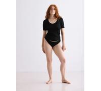 erlich textil Light Touch tiefausgeschnittenes T-Shirt für Frauen aus TENCEL™ Lyocell in schwarz 44