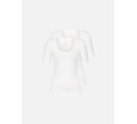 erlich textil Light Touch tiefausgeschnittenes T-shirt im 2er Pack für Frauen aus TENCEL™ Lyocell in ecru 40