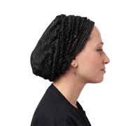 Ermandina jüdische Kopfbedeckung für Damen, Samt, Barett, Tichel, Schlauchschal, Schwarz, Einheitsgröße