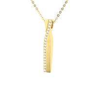 Ernstes Design Anhänger AN1035 Edelstahl mit Zirkonia Gelbgold beschichtet