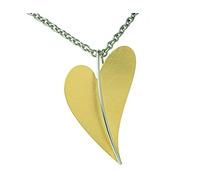 Ernstes Design Anhänger AN212 Herz aus Edelstahl vergoldet mattiert 58 mm