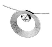 Ernstes Design Anhänger AN976 evia 17 mm mit Zirkonia Edelstahl gekratzt