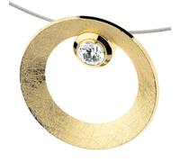 Ernstes Design Anhänger AN979 vergoldet evia 25 mm mit Zirkonia Edelstahl gekratzt