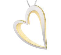 Ernstes Design Anhänger Herz AN882 54 x 44 mm gelb vergoldet Edelstahl