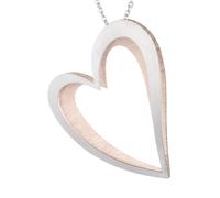 Ernstes Design Anhänger Herz AN883 54 x 44 mm rot vergoldet Edelstahl