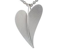 Ernstes Design Kettenanhänger »Kettenanhänger Edelstahl herzförmig«, silber