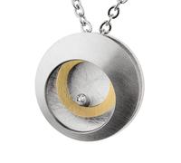 Ernstes Design Anhänger vergoldet AN941 mit Brillant 0.02 ct. Edelstahl