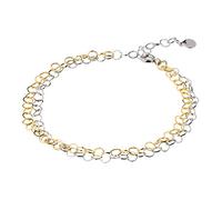 Ernstes Design Armband für Damen 2-fach Edelstahl vergoldet 18 - 21 cm 8,00 mm breit A502