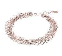 Ernstes Design Armband für Damen 5-fach Edelstahl rosévergoldet 18 - 21 cm 20,00 mm breit A515