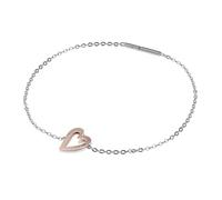 Ernstes Design Armband mit Herz vergoldet aus Edelstahl A588 Reif