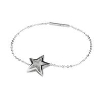 Ernstes Design Armband mit Stern Edelstahl A594 Spiegelankerkette 1.5 mm