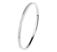 Ernstes Design Armreif aus Edelstahl mit Zirkonia A641 Breite 4 mm