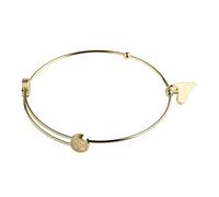 Ernstes Design Armreif Edelstahl A207 vergoldet mit Herz Armband