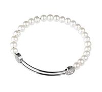 Ernstes Design Armreif Edelstahl A215 mit Süßwasserperlen Armband