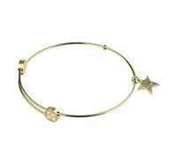 Ernstes Design Armreif Edelstahl A301 vergoldet mit Stern Armband