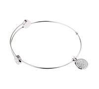 Ernstes Design Armreif Edelstahl A410WH mit Anhänger Zirkonia Armband