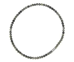 Ernstes Design Collier Edelstahl K197 Silberauge Perlen 6 mm Kette edvita petit