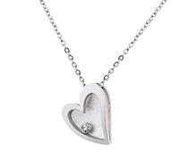 Ernstes Design Collier Halskette Herz K815 mit Brillant 0.02 ct. Edelstahl