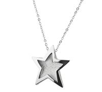 Ernstes Design Collier Halskette K836 Stern Edelstahl Spiegelankerkette