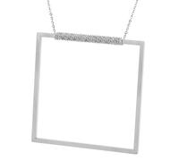 Ernstes Design Collier K809, Kette mit Anhänger Edelstahl matt, poliert, Länge 90 cm