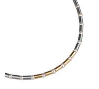 Ernstes Design Collier Kette K72 Edelstahl vergoldet Perlen 42 cm Halskette