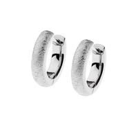 Ernstes Design Creolen evia Ohrringe E636 gekratzt 12 mm Edelstahl
