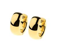 Ernstes Design Creolen evia Ohrringe E639 poliert vergoldet 12 mm Edelstahl