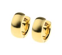 Ernstes Design Creolen evia Ohrringe E641 mattiert vergoldet 12 mm Edelstahl