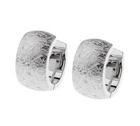 Ernstes Design Creolen evia Ohrringe E648 gekratzt 12 mm Edelstahl