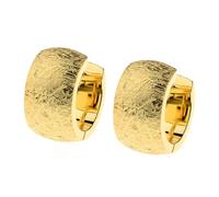 Ernstes Design Creolen evia Ohrringe E649 gekratzt vergoldet 12 mm Edelstahl