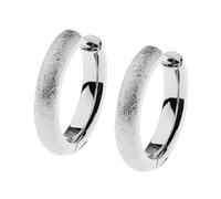 Ernstes Design Creolen evia Ohrringe E654 gekratzt 16 mm Edelstahl