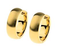Ernstes Design Creolen evia Ohrringe E659 mattiert vergoldet 16 mm Edelstahl