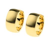 Ernstes Design Creolen evia Ohrringe E665 mattiert vergoldet 16 mm Edelstahl