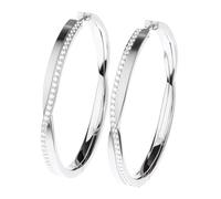 Ernstes Design Creolen evia Ohrringe E719 Edelstahl 40 mm Zirkonia