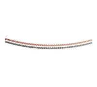 Ernstes Design Drahtseil Kette DS.2rot 2 fach Stahlkette bicolor rot Halskette 38 bis 50 cm