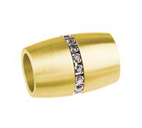 Ernstes Design Edvita Anhänger AN535BR Zirkonia Edelstahl Gelbgold Wechselhülse