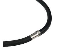 Ernstes Design Edvita Kette K135 SW Leder Halskette 40-50 cm Collier Edelstahl